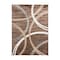 World Rug Gallery Modern Wavy Circles Design 3'3'' x 5' Brown 377BROWN3X5 - alternate 3